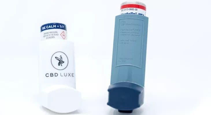 closeup of cannabis inhalers